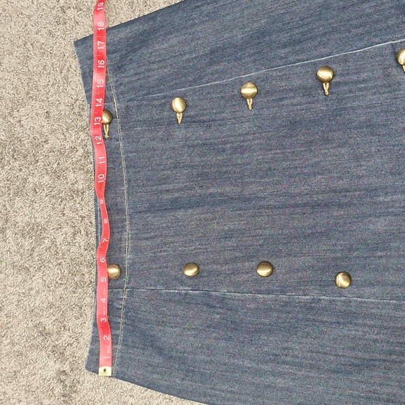 Michael Kors denim button-up mini skirt - 12 - dark blue - Picture 6 of 7